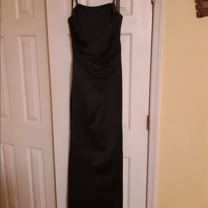 Black Bridesmaid long dress